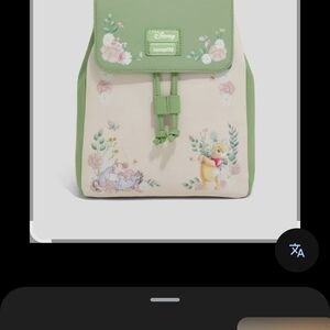 NWT Disney Loungefly Green and Cream Backpack